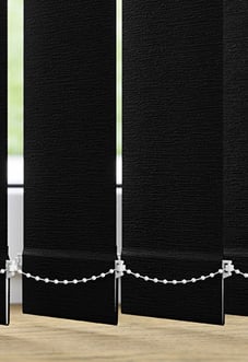 Toulouse (Blackout), Textured Black - Vertical Blind Slats